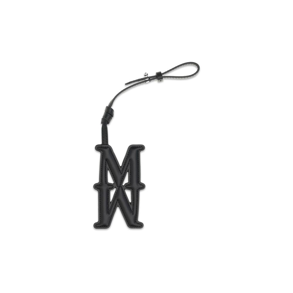 Max Mara Black Calf Leather Bos Taurus Keychain Curated Luxury Accessories by Orvyn