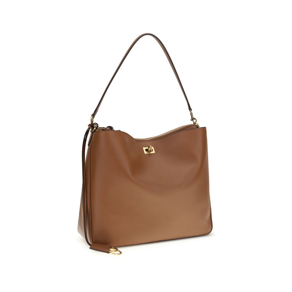 Balenciaga Beige Calf Leather Bos Taurus Shoulder Bag Curated Luxury Accessories by Orvyn