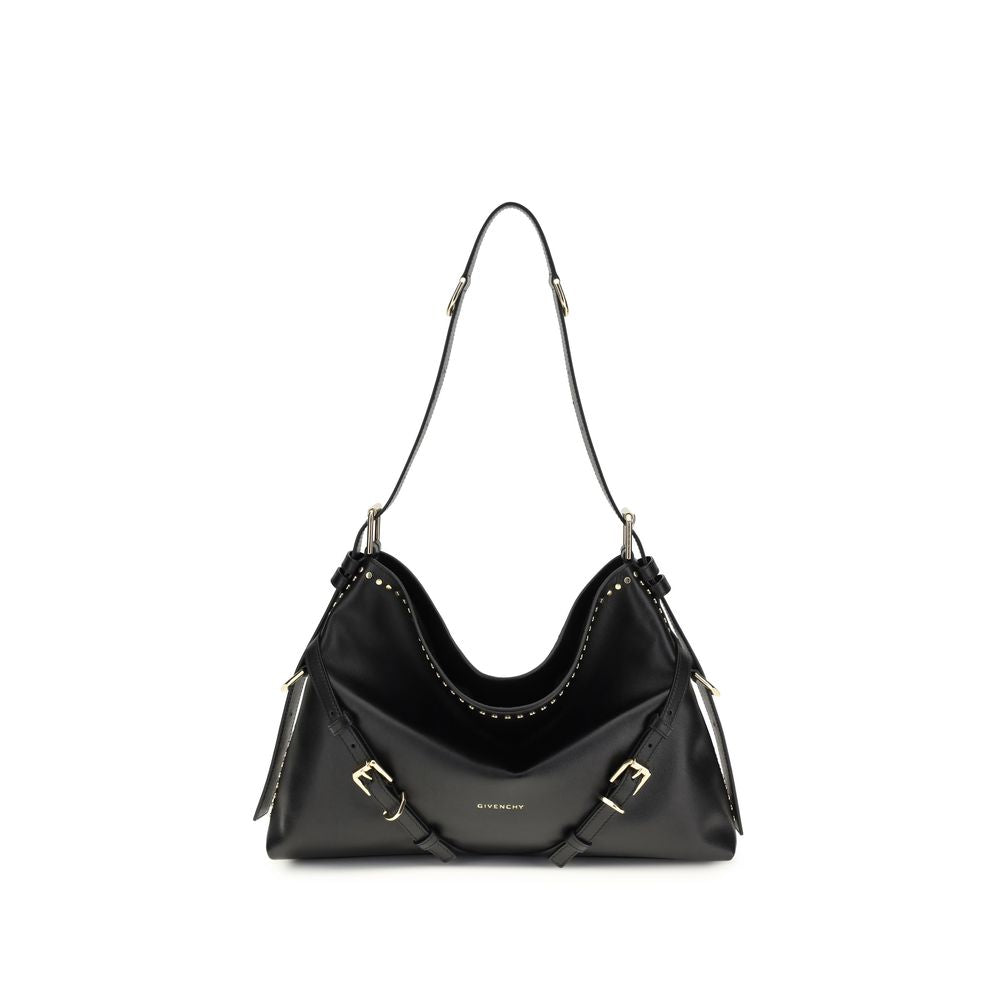 Givenchy Black Large Voyou Shoulder Bag In Shiny Leather Bags schwarz