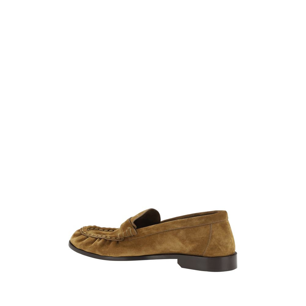 Saint Laurent Brown Calf Leather Bos Taurus Slip-On Loafers Curated Luxury Accessories by Orvyn