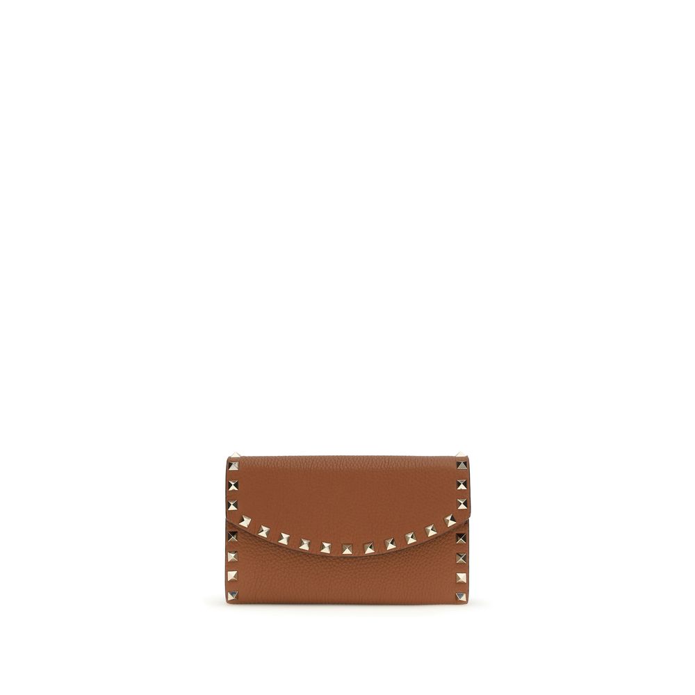 Valentino Garavani Brown Calf Leather Bos Taurus Wallet Curated Luxury Accessories by Orvyn