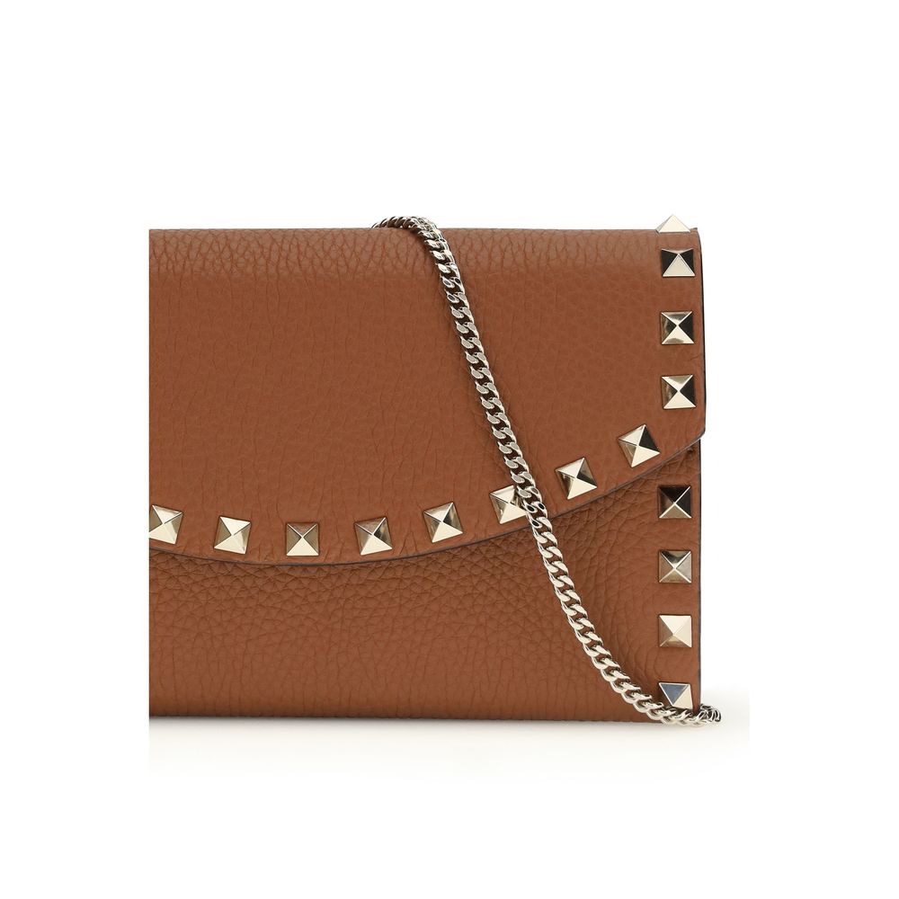 Valentino Garavani Brown Calf Leather Bos Taurus Wallet Curated Luxury Accessories by Orvyn