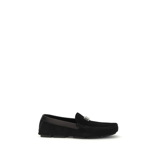 Dolce & Gabbana Black Calf Leather Bos Taurus Slip-On Loafers Curated Luxury Accessories by Orvyn