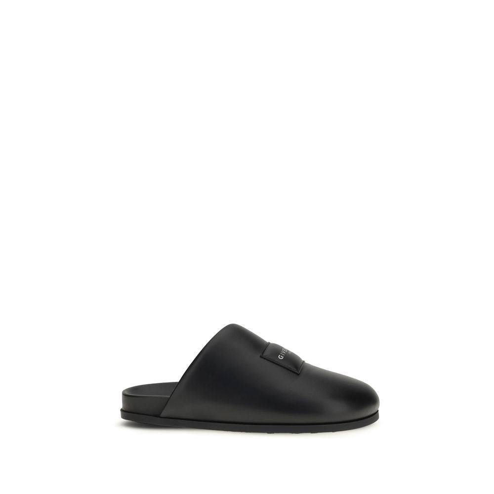 Givenchy Black Calf Leather Bos Taurus Mules Curated Luxury Accessories by Orvyn
