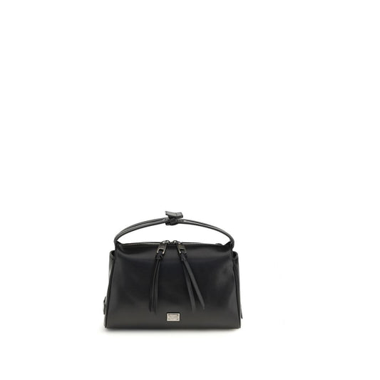 Dolce & Gabbana Black Calf Leather Bos Taurus Handbag Curated Luxury Accessories by Orvyn