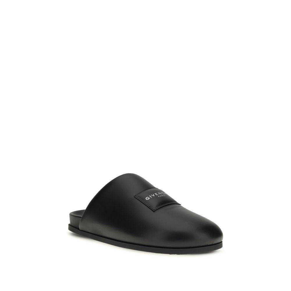 Givenchy Black Calf Leather Bos Taurus Mules Curated Luxury Accessories by Orvyn