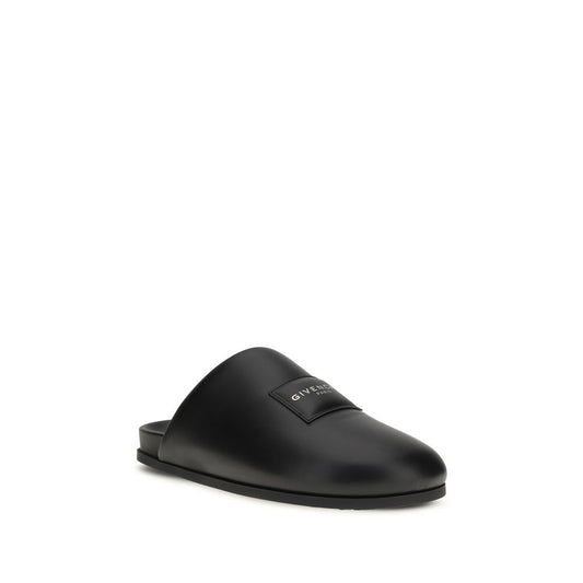 Givenchy Black Calf Leather Bos Taurus Mules Curated Luxury Accessories by Orvyn