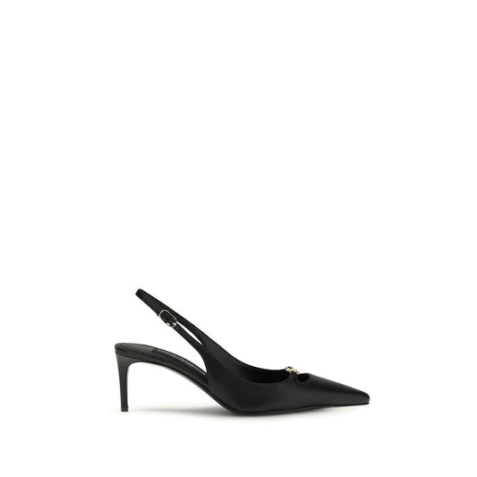 Dolce & Gabbana Black Calf Leather Bos Taurus Pumps Curated Luxury Accessories by Orvyn