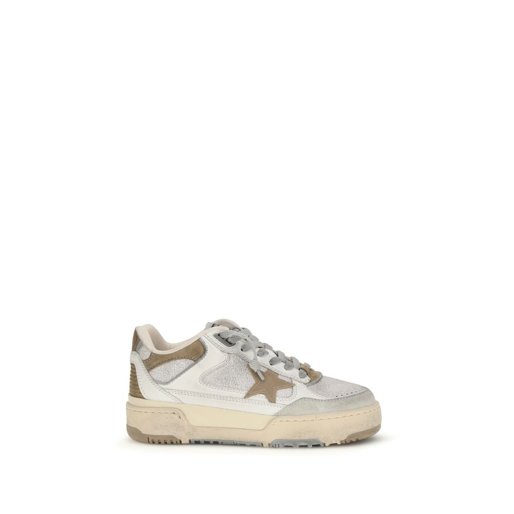 Golden Goose White Calf Leather Bos Taurus Chunky Sneakers Curated Luxury Accessories by Orvyn