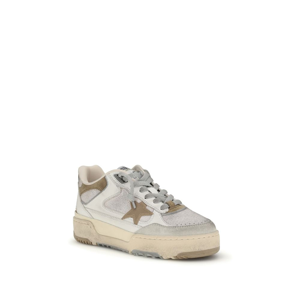 Golden Goose White Calf Leather Bos Taurus Chunky Sneakers Curated Luxury Accessories by Orvyn
