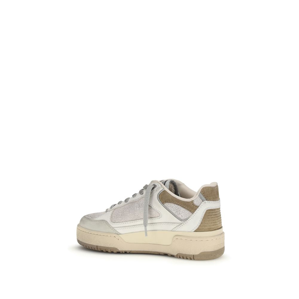 Golden Goose White Calf Leather Bos Taurus Chunky Sneakers Curated Luxury Accessories by Orvyn