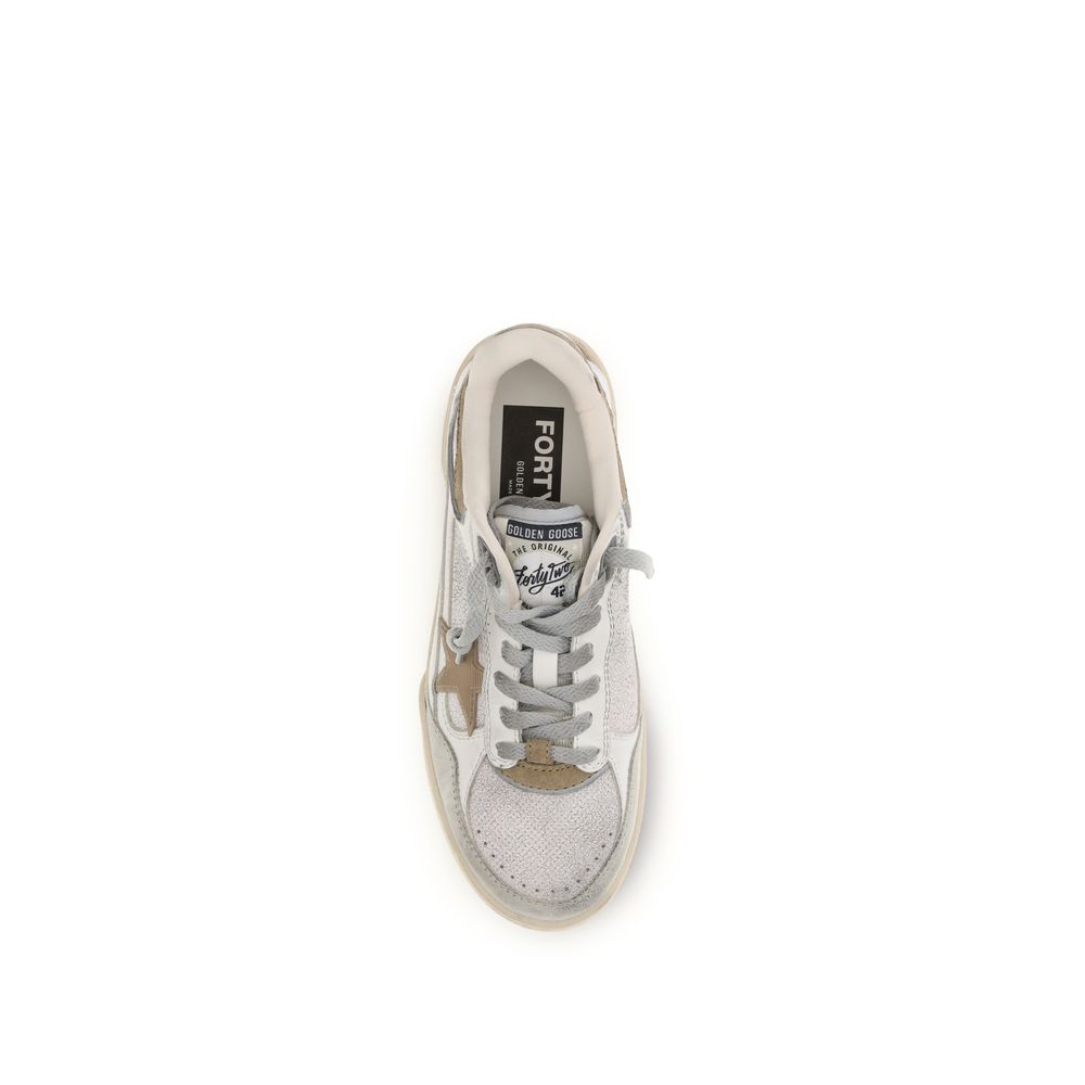 Golden Goose White Calf Leather Bos Taurus Chunky Sneakers Curated Luxury Accessories by Orvyn