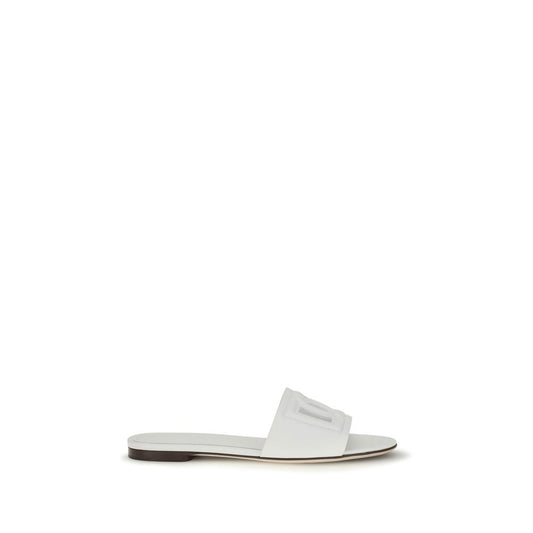 Dolce & Gabbana White Calf Leather Bos Taurus Sandals Curated Luxury Accessories by Orvyn