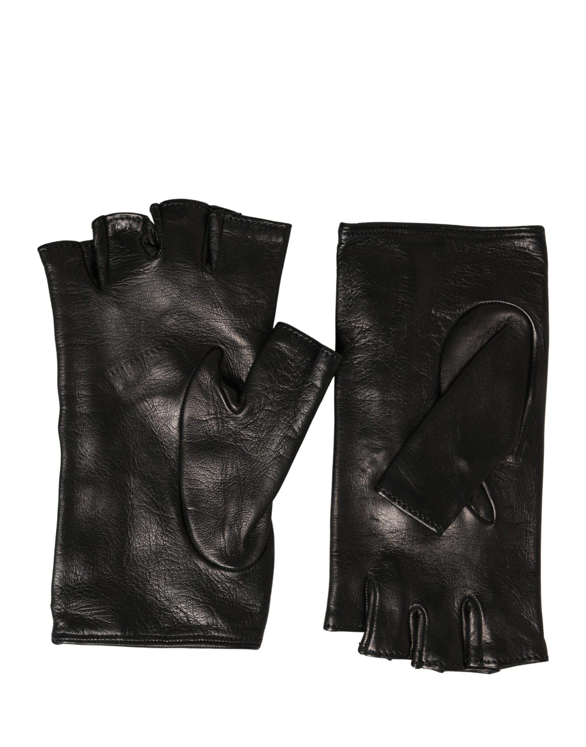 Dolce & Gabbana Women Black Embellished Wrist Length Mitten Gloves Curated Luxury Accessories by Orvyn