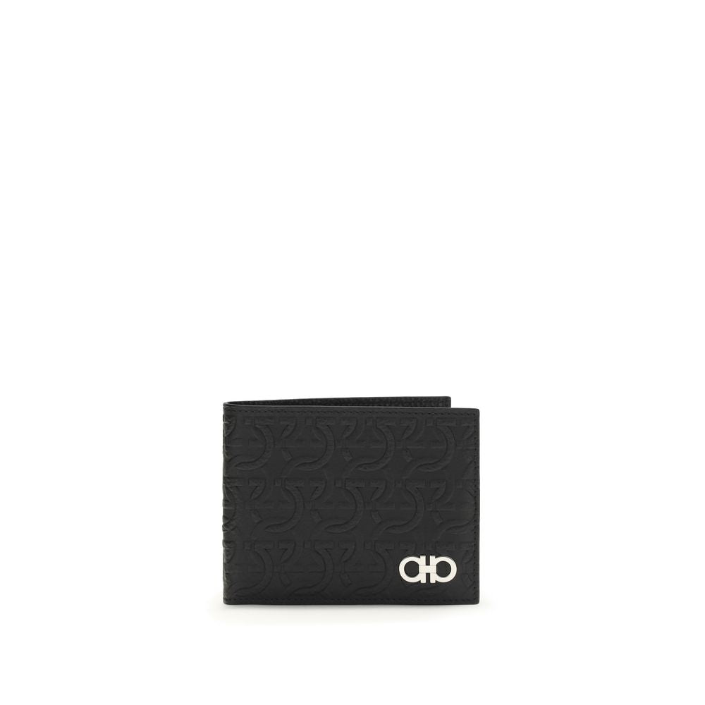 Ferragamo Black Calf Leather Bos Taurus Wallet Curated Luxury Accessories by Orvyn