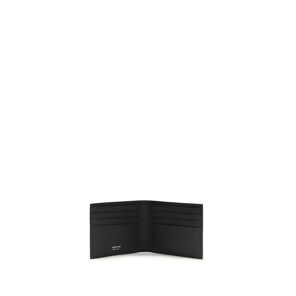 Ferragamo Black Calf Leather Bos Taurus Wallet Curated Luxury Accessories by Orvyn