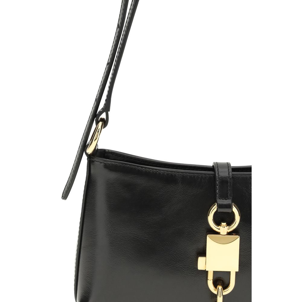 Dolce & Gabbana Black Calf Leather Bos Taurus Shoulder Bag Curated Luxury Accessories by Orvyn