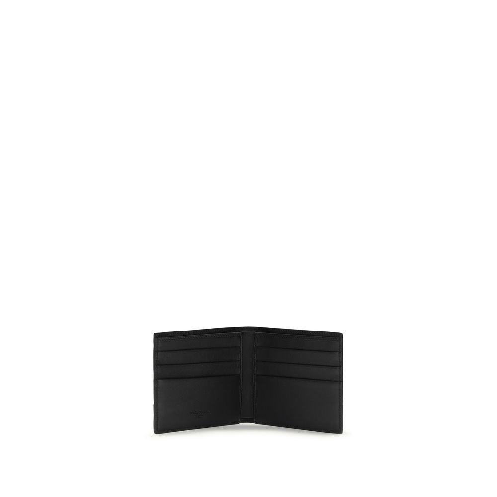 Dolce & Gabbana Black Calf Leather Bos Taurus Wallet Curated Luxury Accessories by Orvyn