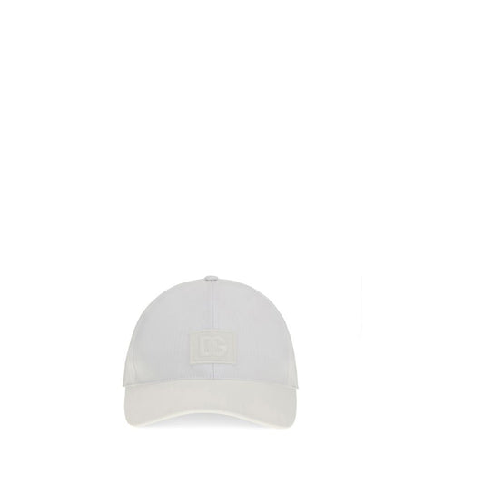 Dolce & Gabbana White Cotton Cap (Baseball Hat) Curated Luxury Accessories by Orvyn