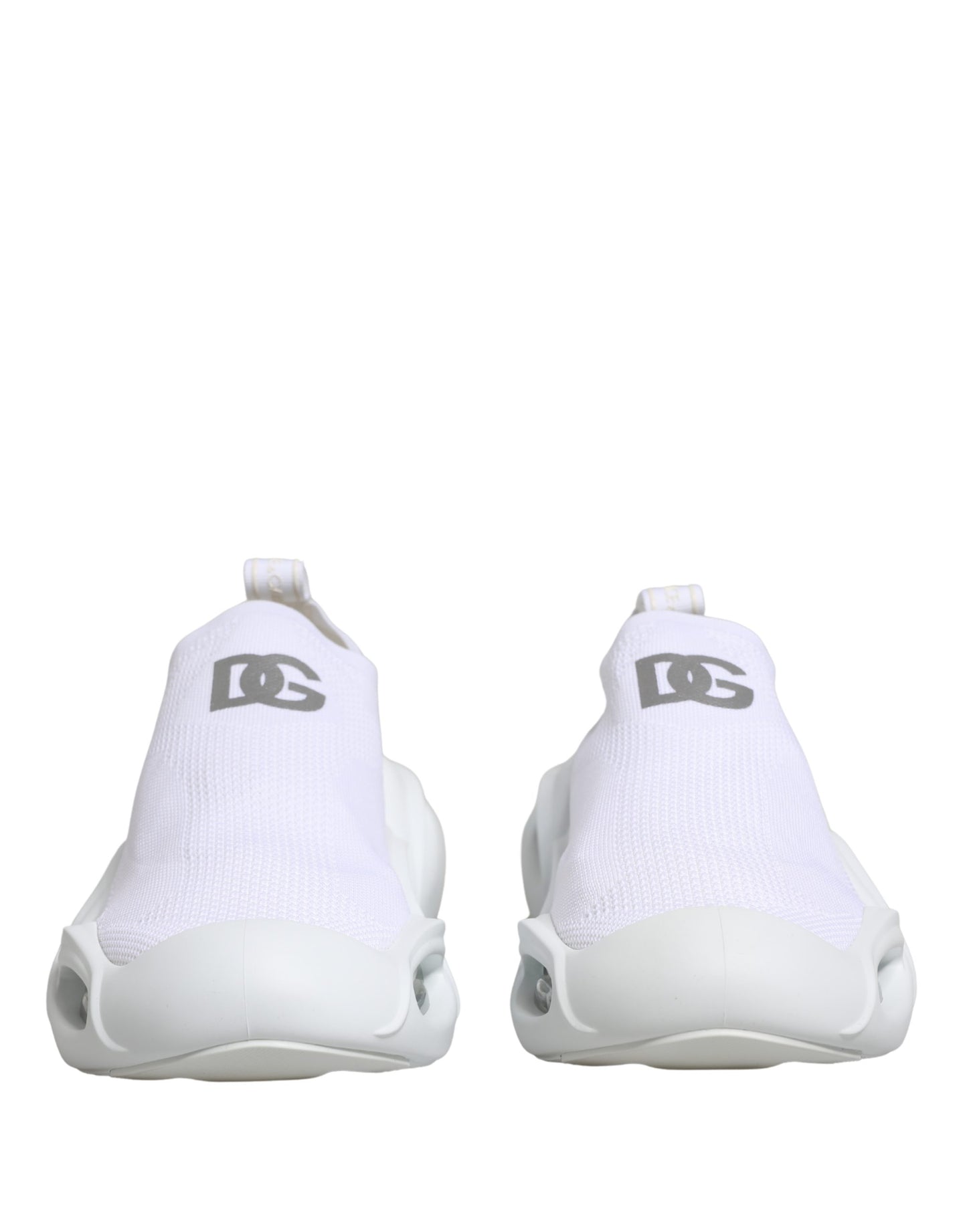 Dolce & Gabbana White Slip On Wave Low Top Sneakers Shoes Curated Luxury Accessories by Orvyn