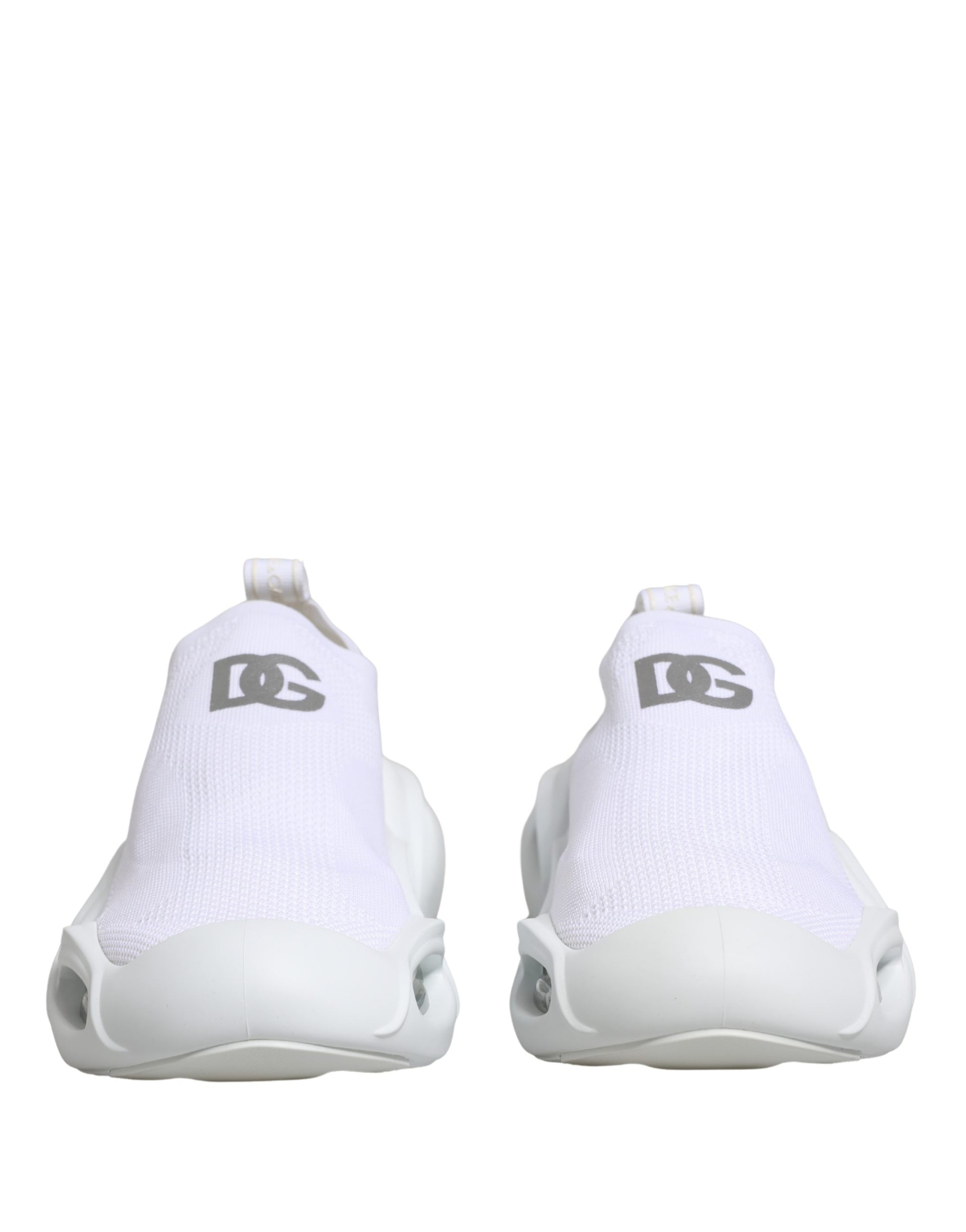 Dolce & Gabbana White Slip On Wave Low Top Sneakers Shoes Curated Luxury Accessories by Orvyn
