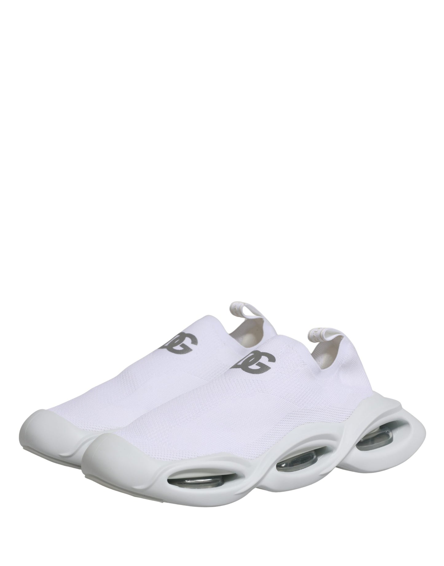 Dolce & Gabbana White Slip On Wave Low Top Sneakers Shoes Curated Luxury Accessories by Orvyn