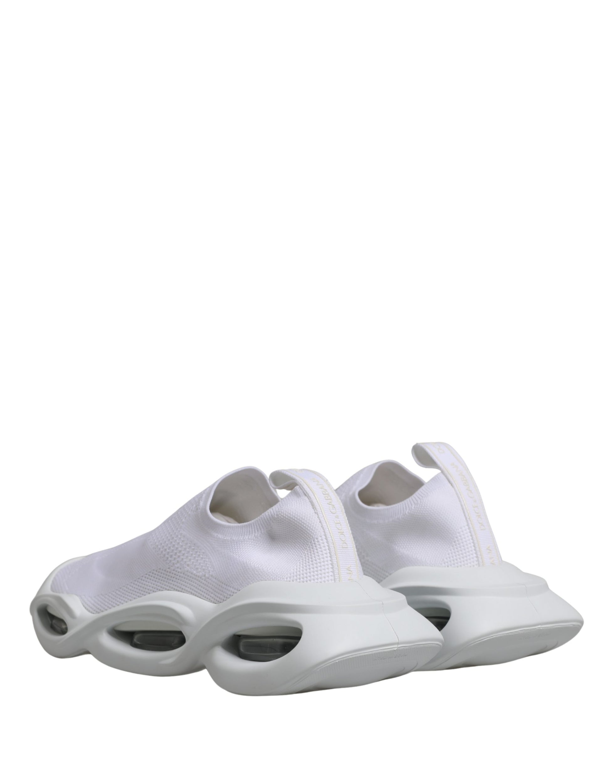 Dolce & Gabbana White Slip On Wave Low Top Sneakers Shoes Curated Luxury Accessories by Orvyn