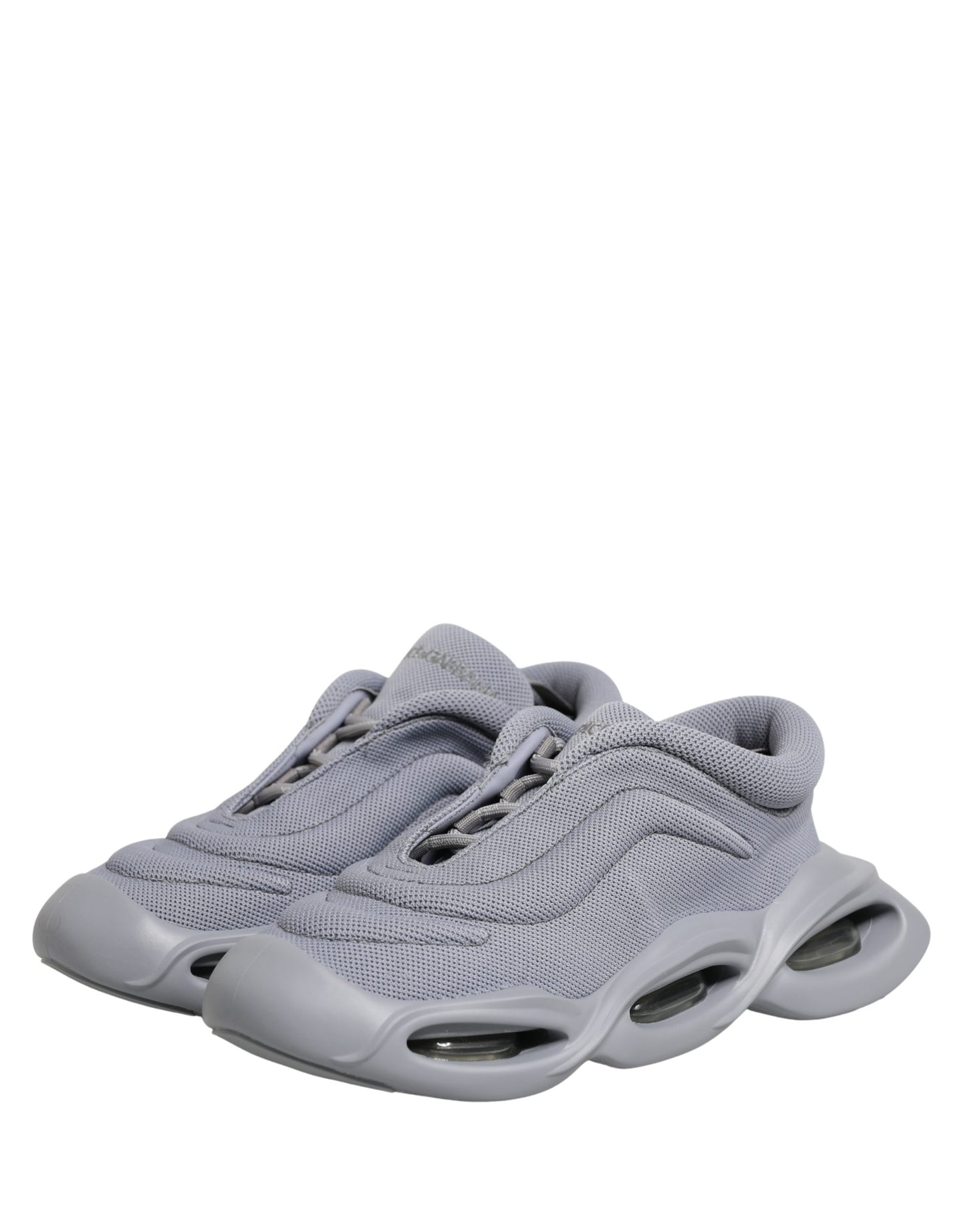 Dolce & Gabbana Gray Slip On Wave Low Top Sneakers Curated Luxury Accessories by Orvyn