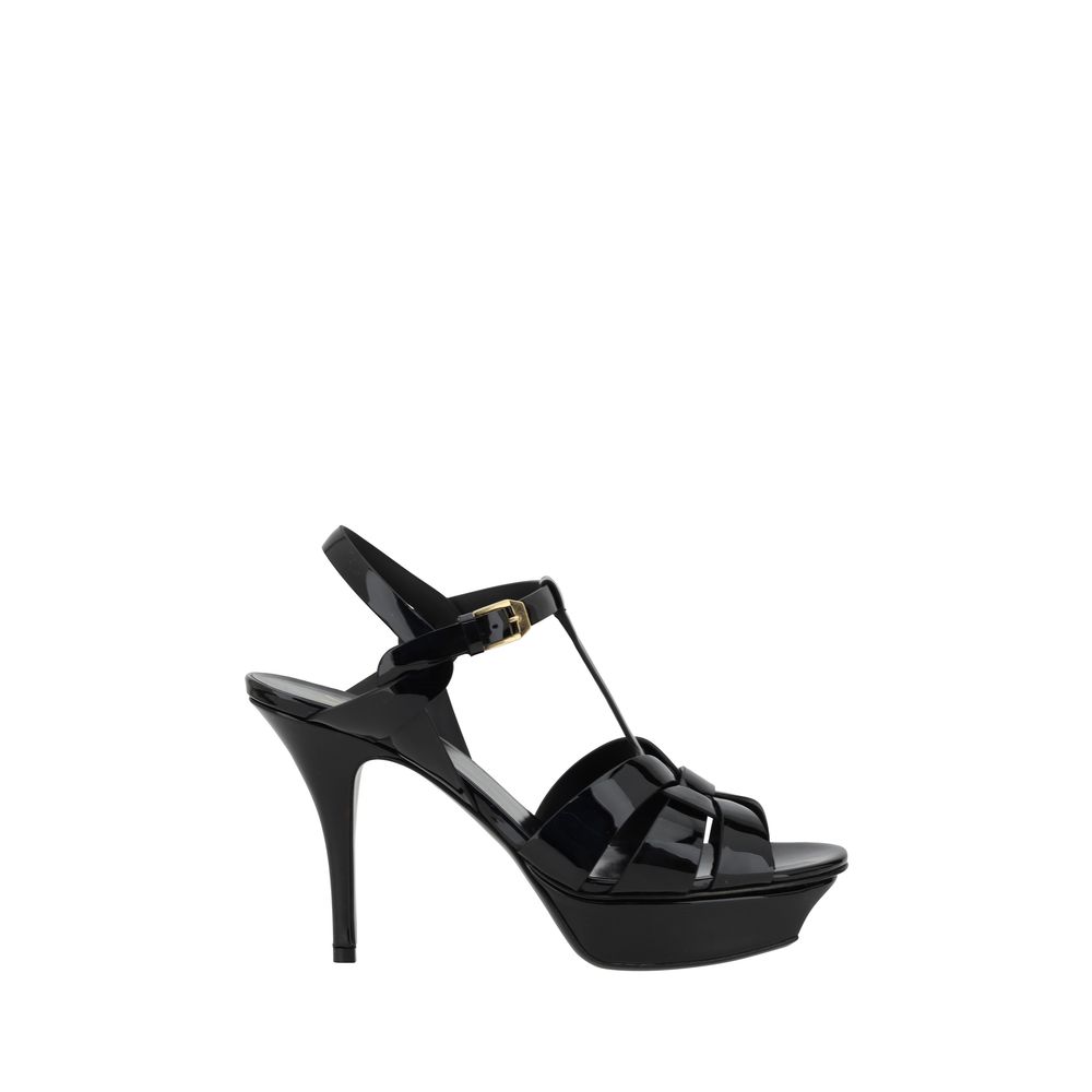 Saint Laurent Black Tribute Sandal