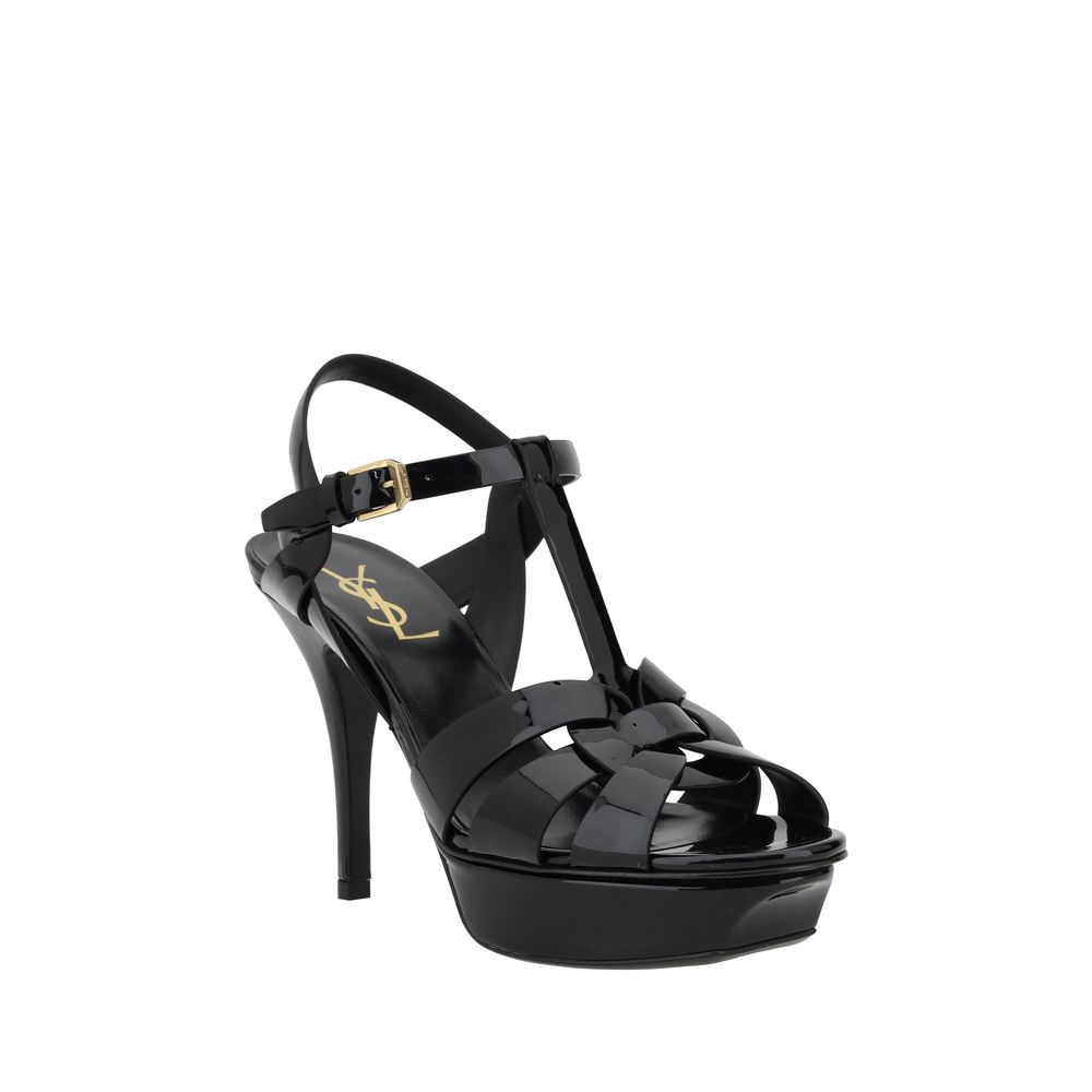 Saint Laurent Black Tribute Sandal
