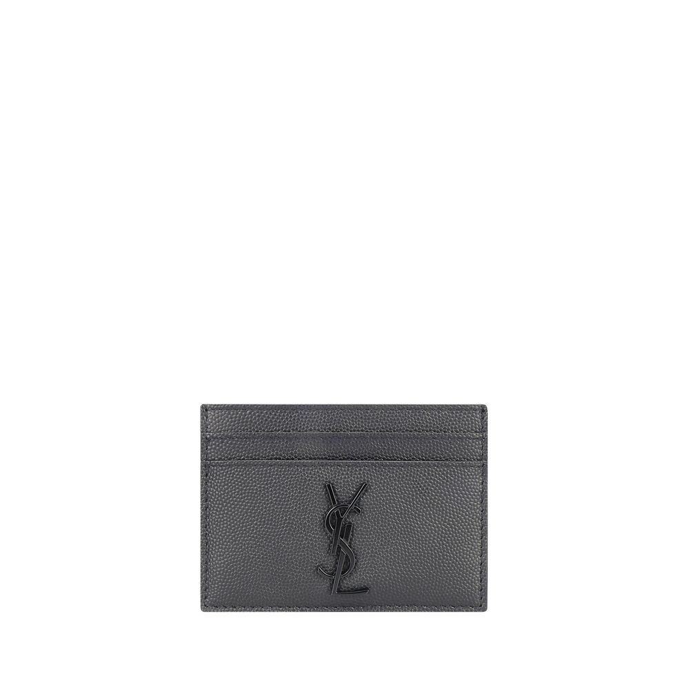 Saint Laurent Gray Calf Leather Bos Taurus Wallet Curated Luxury Accessories by Orvyn