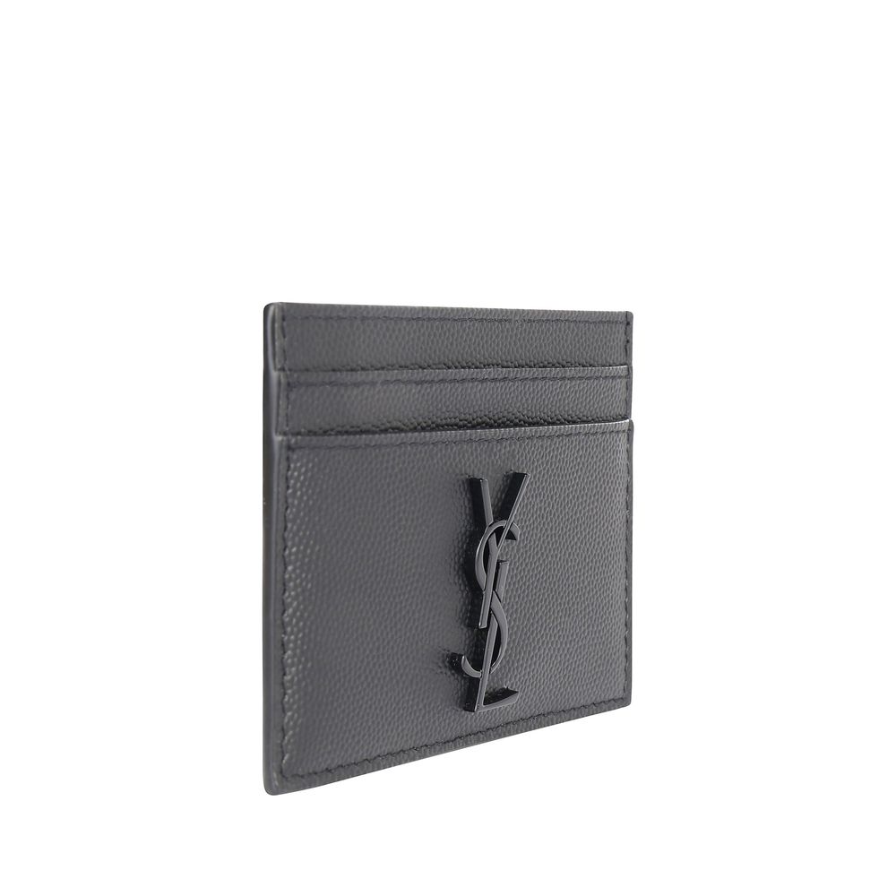 Saint Laurent Gray Calf Leather Bos Taurus Wallet Curated Luxury Accessories by Orvyn