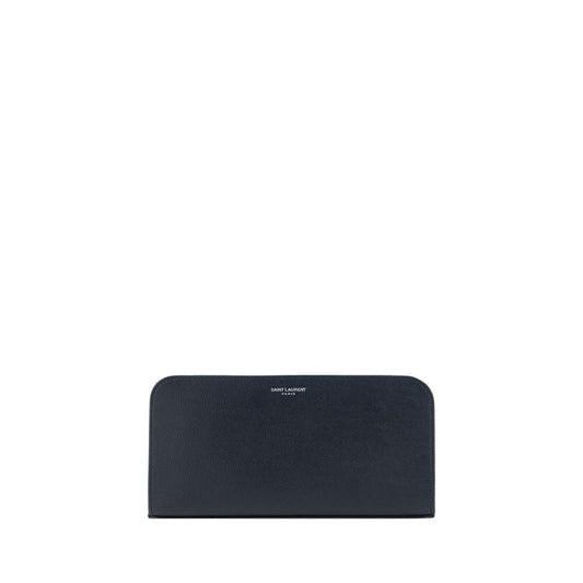Saint Laurent Black Calf Leather Bos Taurus Wallet Curated Luxury Accessories by Orvyn