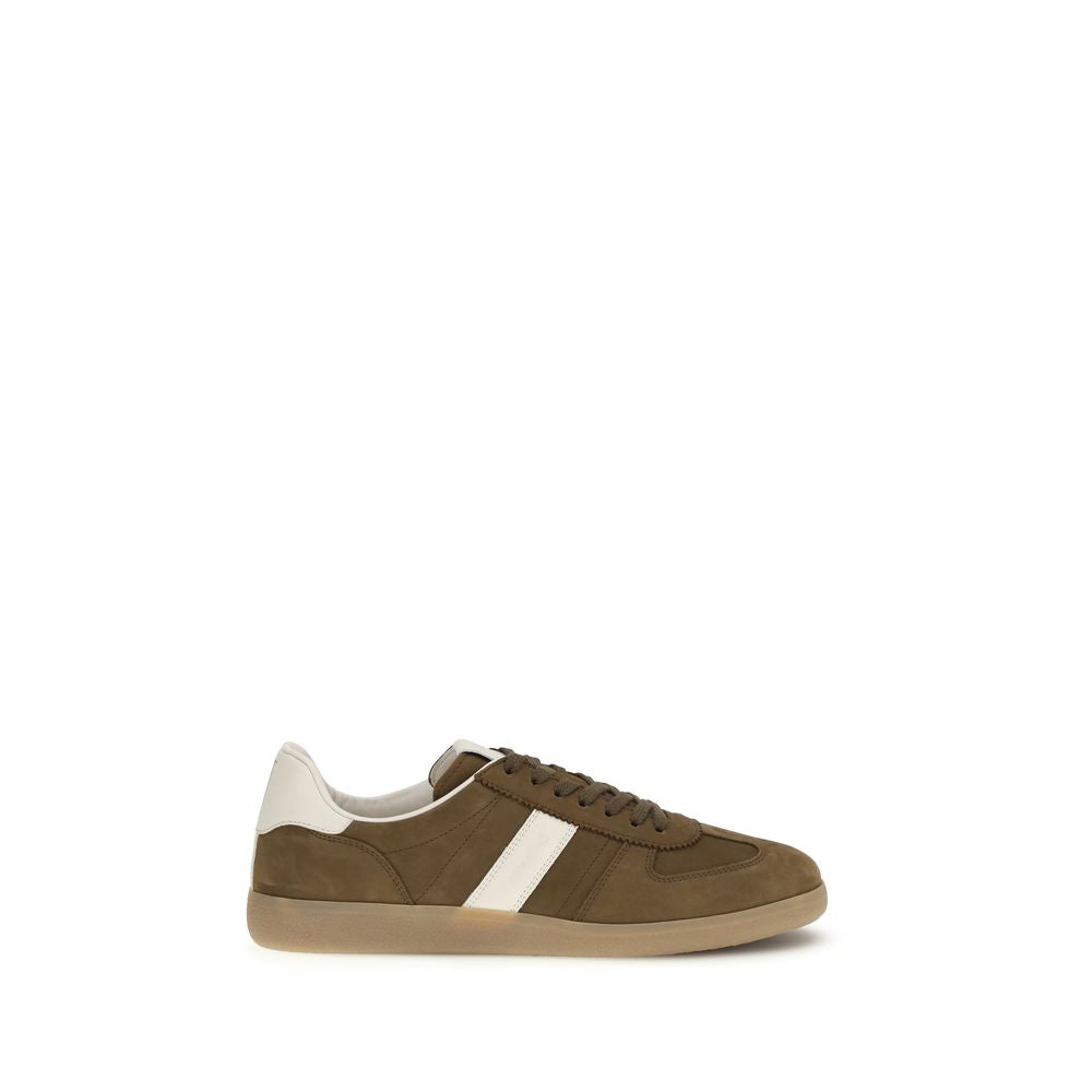 Tom Ford Brown Calf Leather Bos Taurus Low Top Sneakers Curated Luxury Accessories by Orvyn