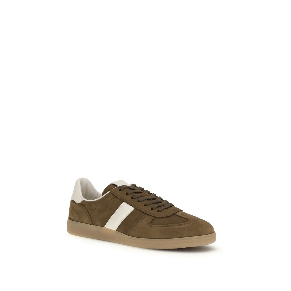 Tom Ford Brown Calf Leather Bos Taurus Low Top Sneakers Curated Luxury Accessories by Orvyn