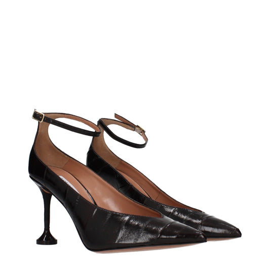 Aquazzura Brown Leather Pumps Curated Luxury Accessories by Orvyn