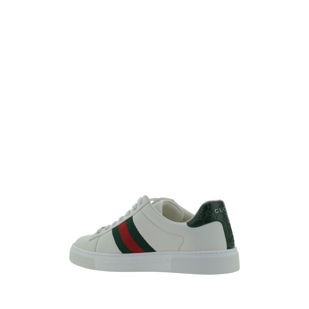 Gucci White 'Low Top' Sneakers weiss