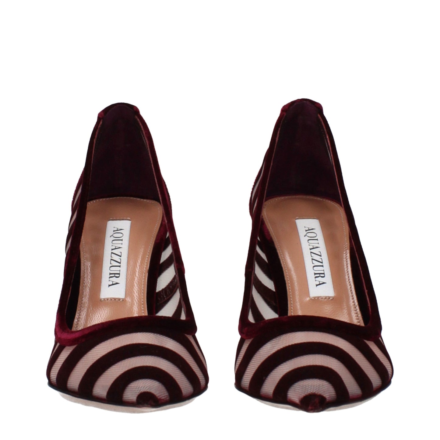 Aquazzura Transparent Velvet Mid Heel Pumps Curated Luxury Accessories by Orvyn