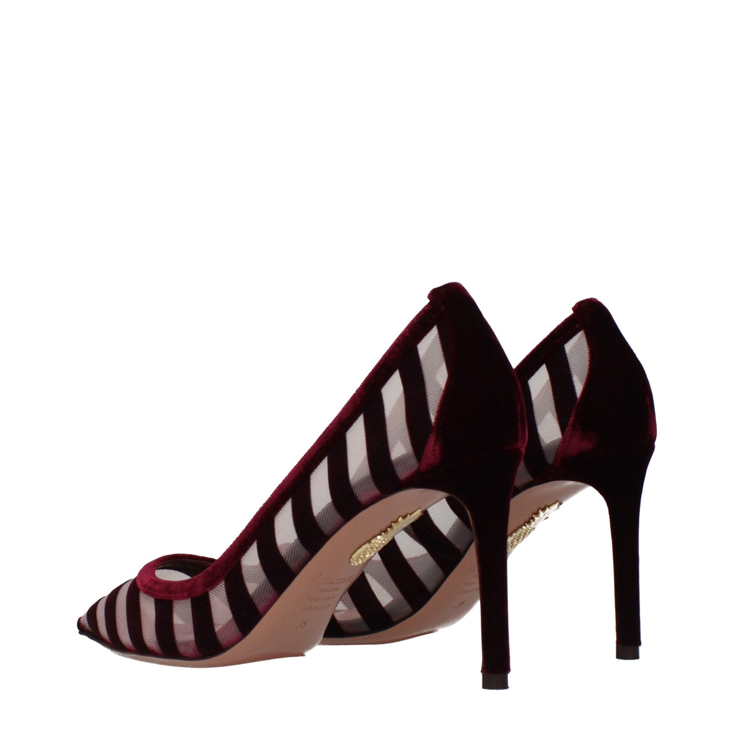 Aquazzura Transparent Velvet Mid Heel Pumps Curated Luxury Accessories by Orvyn