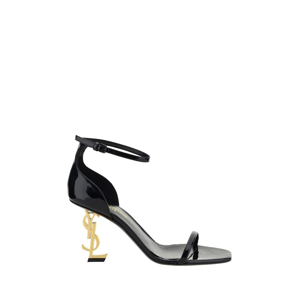 Saint Laurent Black Opyum Leather Sandals
