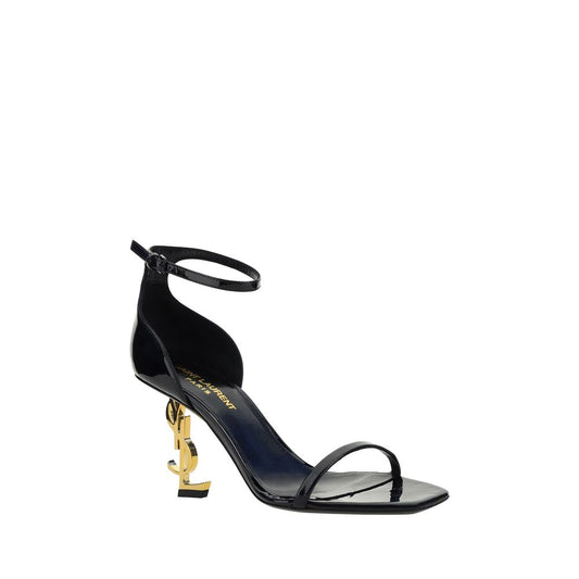 Saint Laurent Black Opyum Leather Sandals