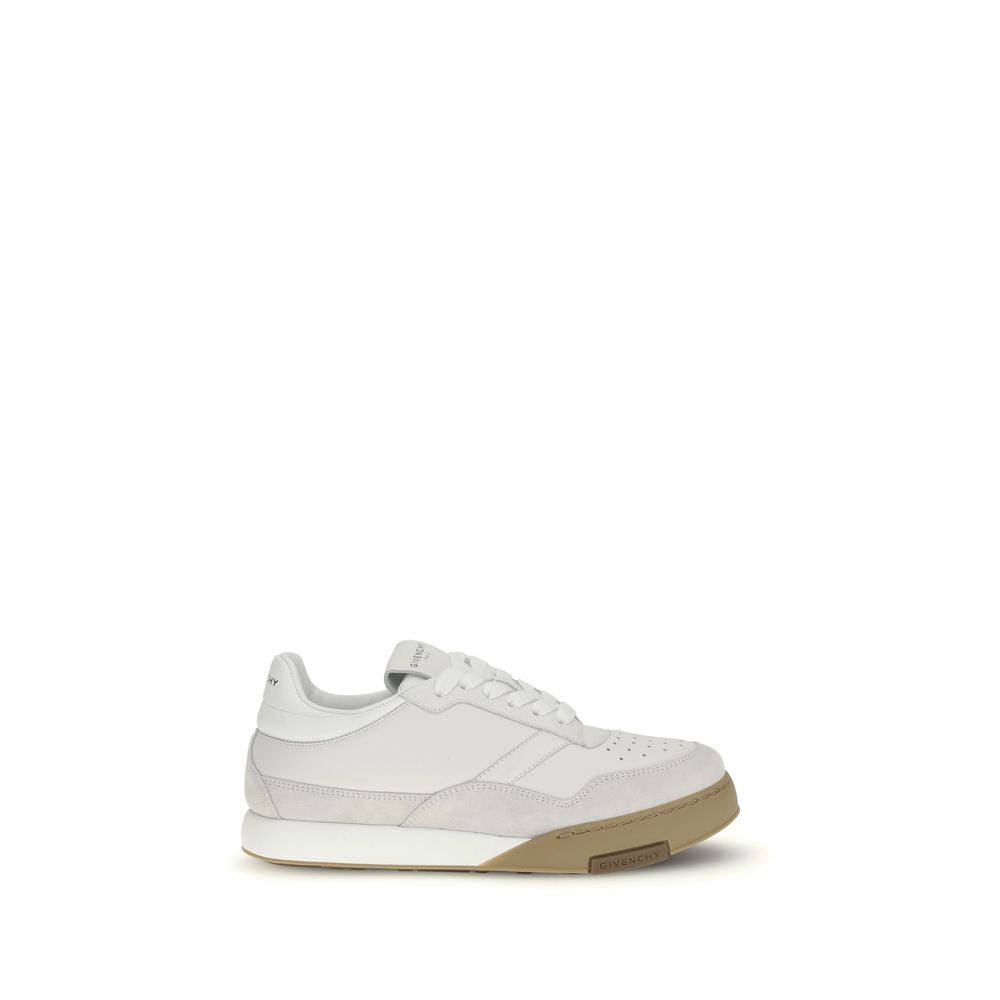 Givenchy White Calf Leather Bos Taurus Chunky Sneakers Curated Luxury Accessories by Orvyn