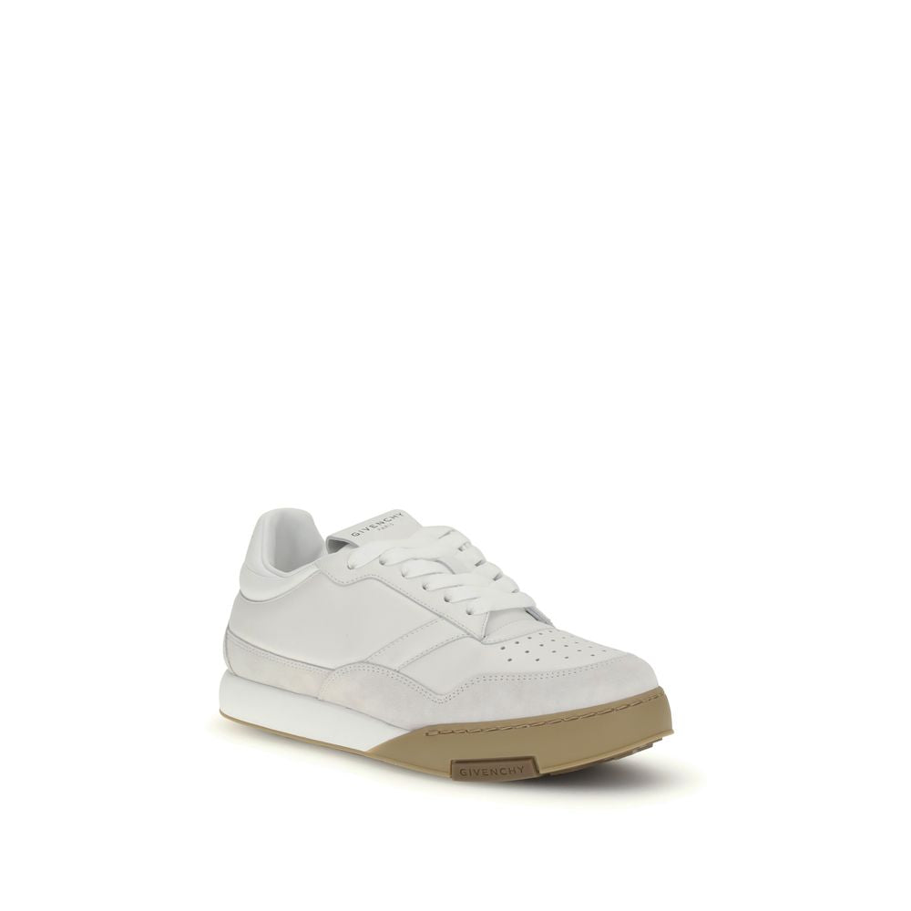 Givenchy White Calf Leather Bos Taurus Chunky Sneakers Curated Luxury Accessories by Orvyn