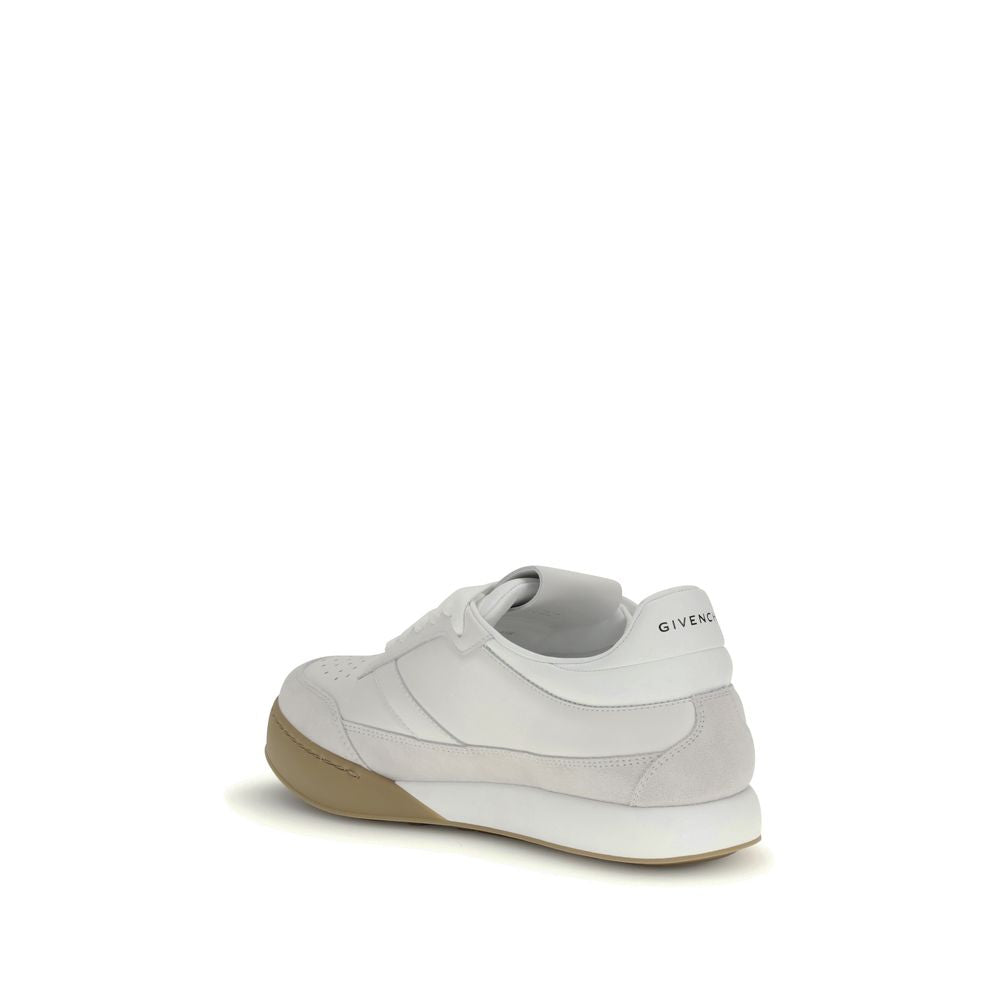 Givenchy White Calf Leather Bos Taurus Chunky Sneakers Curated Luxury Accessories by Orvyn