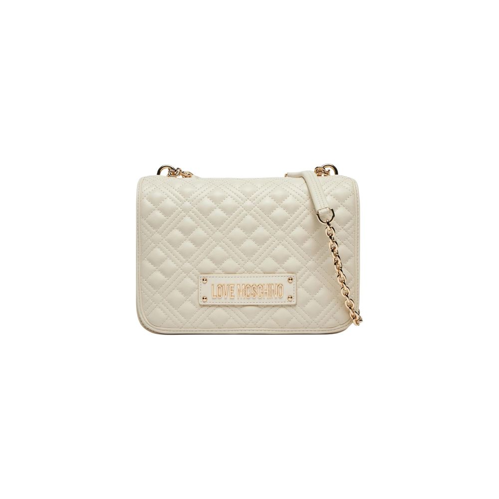 Love Moschino Beige Polyethylene Handbag Curated Luxury Accessories by Orvyn