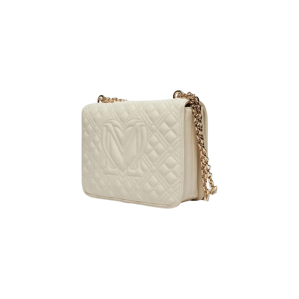 Love Moschino Beige Polyethylene Handbag Curated Luxury Accessories by Orvyn