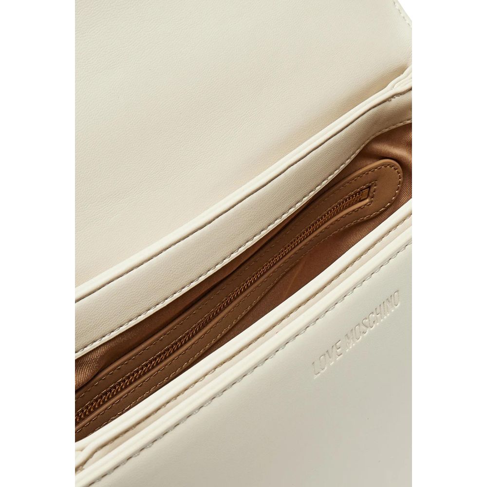 Love Moschino Beige Polyethylene Handbag Curated Luxury Accessories by Orvyn