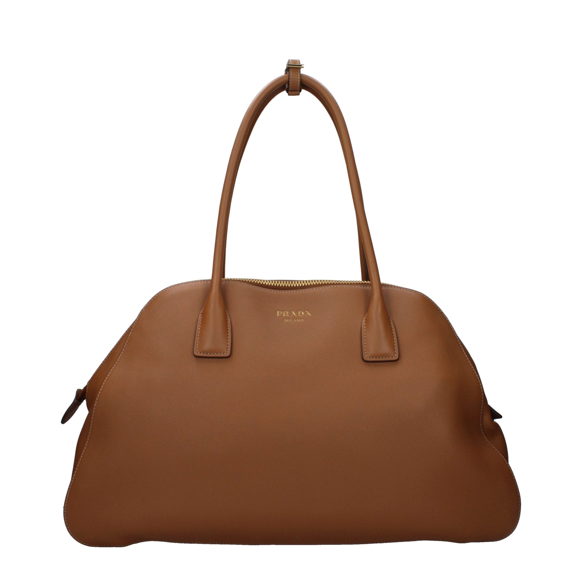 Prada Brown Soft Leather Tote Bag Curated Luxury Accessories by Orvyn