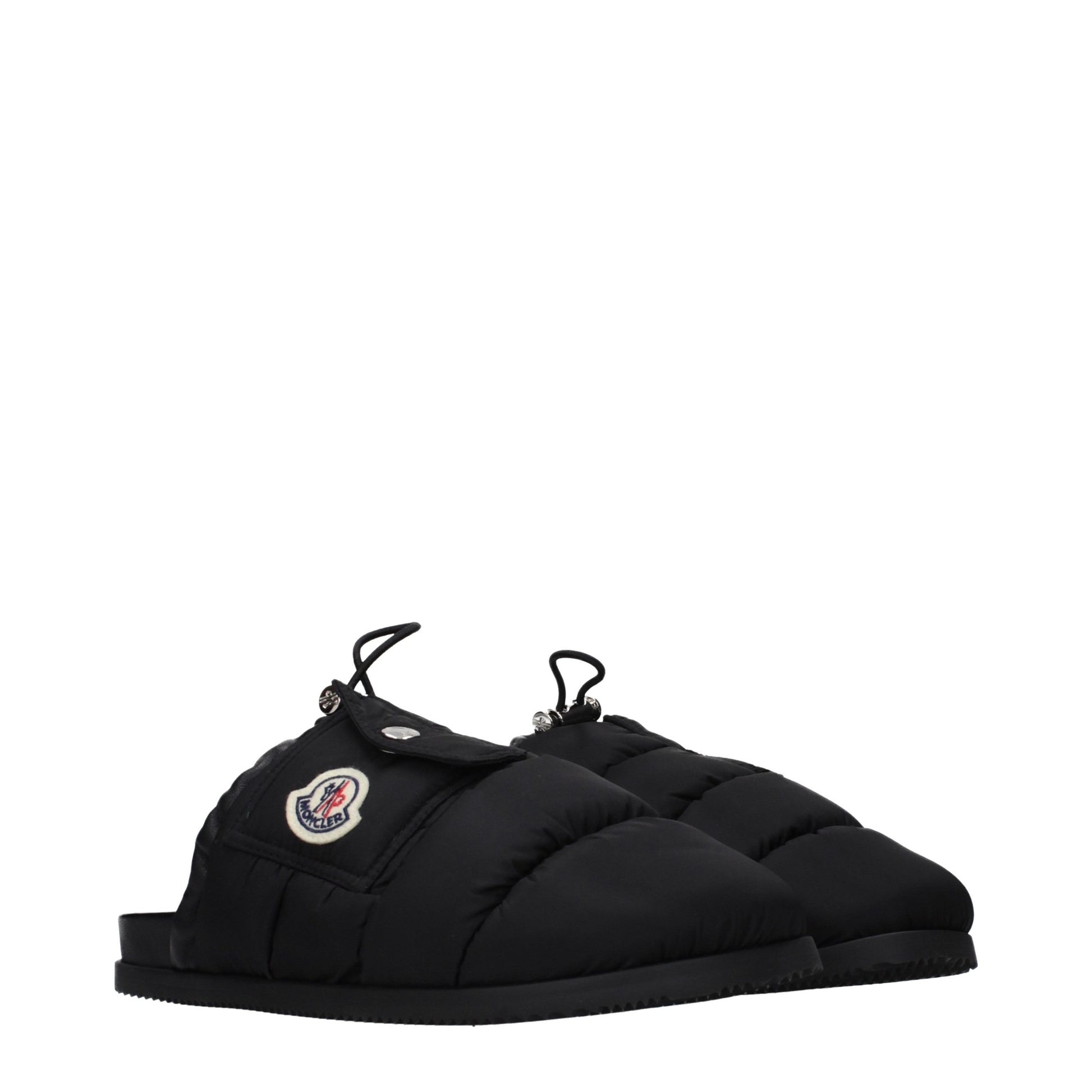 Moncler Black Fabric Slippers Curated Luxury Accessories by Orvyn
