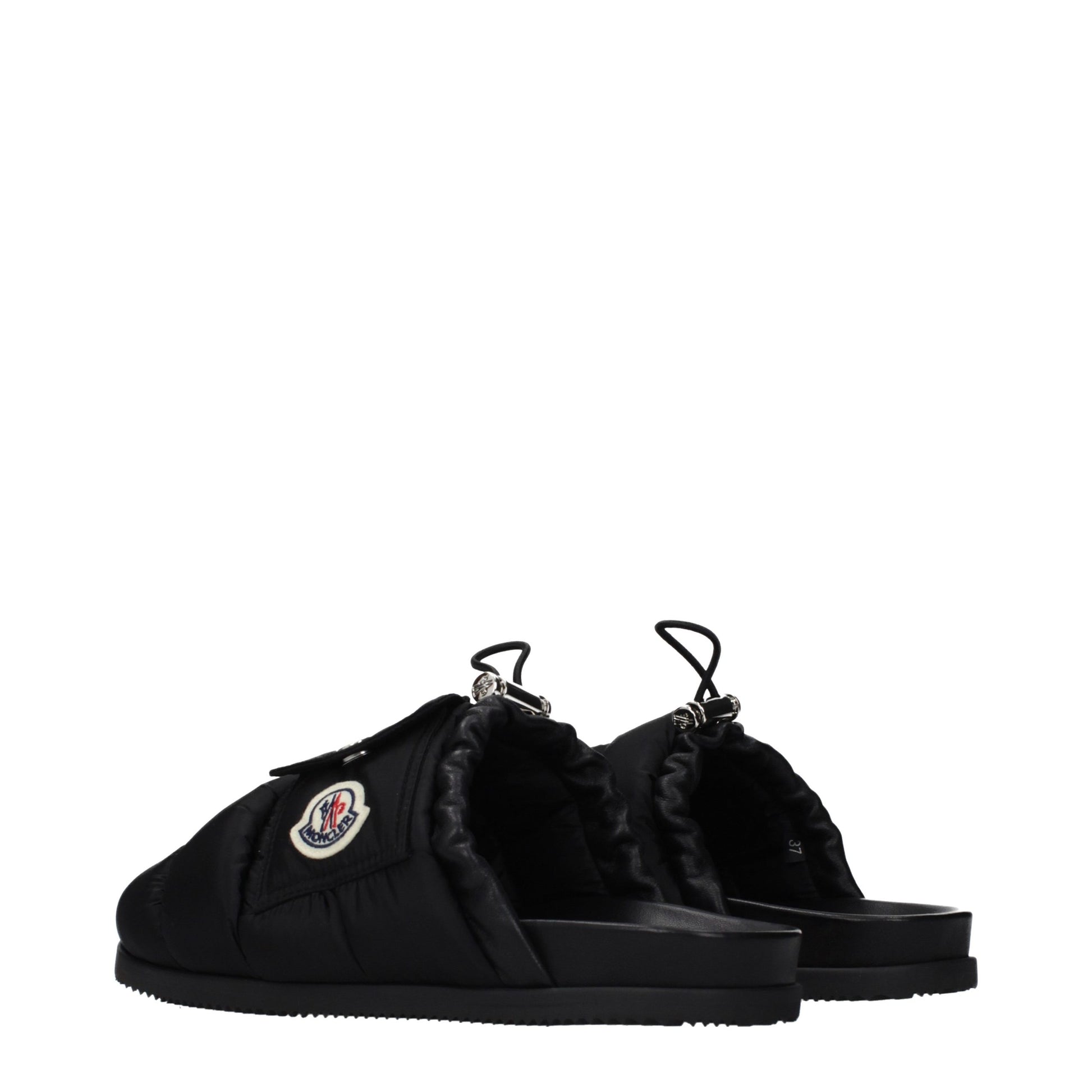 Moncler Black Fabric Slippers Curated Luxury Accessories by Orvyn
